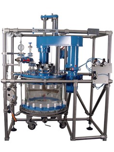 Stirred glass nutsche filters